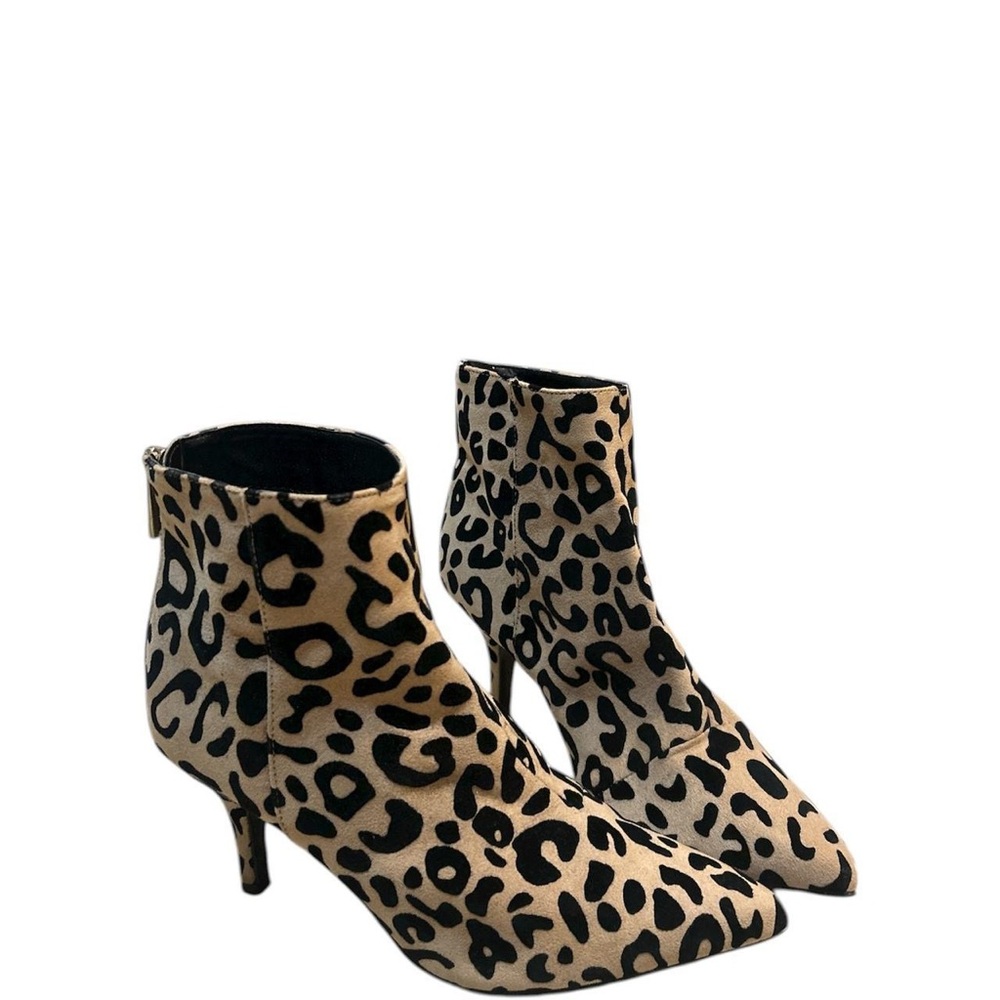 Qupid Leopard Print Ankle Booties